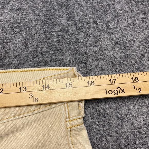 Levis 501 Jeans Men 30x28 Beige Straight Classic Button Light Wash - Picture 3 of 13